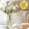 盛世泰堡玻璃花瓶透明植物插花瓶水培容器客厅摆件锥桶树皮纹 晒单实拍图
