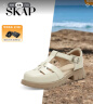 圣伽步skap罗马凉鞋小百合镂空包头猪笼鞋AGB05BK4 米白 39 晒单实拍图