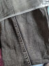 际域（JIYU）oversize美式拉链牛仔裤男款2023新款修身微喇裤子高街vibe潮牌 淘优-Y2013黑色 高品质 2XL 收藏店铺优先发货 实拍图