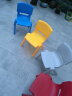华恺之星 塑料凳 家用小板凳换鞋凳子 宝宝餐椅学习椅靠背椅子HK5601橘 实拍图