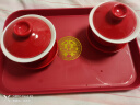 叙年婚礼敬茶杯结婚全套改口喜筷喜碗敬茶套装 敬茶杯2个+方托盘1个 晒单实拍图