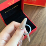 中国黄金（CHINA GOLD）冰种蓝水翡翠戒指女玉石男素圈指环情侣对戒危料结婚生日礼物女生 蓝水翡翠戒指【11号】 实拍图
