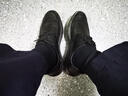 骆驼（CAMEL）男鞋软牛皮夏季透气冲孔中老年爸爸休闲商务乐福凉皮鞋男士 黑色 44 实拍图