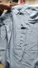 啄木鸟女衬衫长袖高档的真丝桑蚕丝2023新款纯棉上衣七分大尺码装时尚洋 蓝色 XL建议105-120斤 晒单实拍图