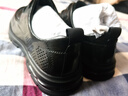 百丽打孔透气休闲皮鞋男夏季真皮缓震按摩商务鞋A1111BM3 黑色系带A1111 39 (245mm) 实拍图