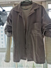 马登工装法式复古长袖古巴领衬衫那不勒斯美式桃皮绒薄衬衣男秋季外套 卡其色 【衬衫+长t组合】 L 实拍图
