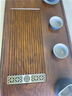 明竹茶盘实木家用电木新款茶海整块高端办公室功夫茶具套装干泡小茶台 黄花梨色【顺雅50*28】+送水球水管 实拍图