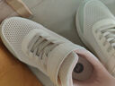361°儿童运动鞋男童跑鞋秋冬密网轻便魔术贴女童皮革加绒保暖运动鞋 【四季密网】361度白/银色 35 实拍图