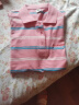 ZENGZHI NIUZAI新品纯棉短袖t恤女横条纹有翻领纯棉中年夏装带领上衣仿桑蚕丝 粉色P2273 XL 晒单实拍图