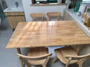 中伟餐桌实木食堂桌子出租房桌子客厅家用桌1.3米一桌四椅（路易斯椅) 实拍图