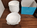 隆达骨瓷陶瓷餐具 纯白碗 饭碗面碗汤碗 简约健康家用实用 纯白6英寸海型碗 2只装 实拍图