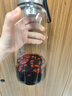 恩尔美（nRMEi）运动水杯大容量茶水分离男士耐高温夏天户外健身便携墩墩杯顿吨杯 【防烫杯套+滤网】透明色 1000ml 实拍图