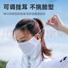 塔斯队长冰丝防晒面罩夏季男护全脸防紫外线头套女遮阳围脖户外骑行面巾 白色【可调节挂耳式】 实拍图