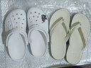 卡骆驰（CROCS）洞洞鞋男鞋女鞋 26夏季新款运动鞋平底沙滩鞋透气情侣凉鞋拖鞋子 贝雅卡骆班-纯粹雅白 39-40 (250mm) 实拍图