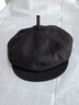 奇沛儿老人帽子男秋冬季爸爸毛呢保暖中老年八角帽男户外爷爷报童帽老头 黑色 M （57-58cm) 实拍图