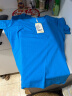 艾路丝婷夏装新款T恤女短袖上衣韩版修身体恤TX3560 蓝色V领 XL 实拍图