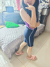 美津浓（MIZUNO）儿童游泳衣女专业竞速训练学生连体五分长裤速干泳装A1404蓝130 实拍图