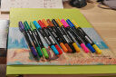 得力(deli)彩色双头记号笔勾线笔马克笔套装 绘画涂鸦彩绘笔 12色DL-S571 晒单实拍图
