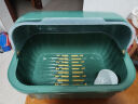 品喻（PINYU）【特大号】碗筷收纳盒 碗柜沥水碗架带盖碗筷餐具收纳盒碗碟架 绿 实拍图