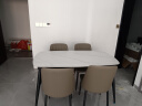 芝华仕线下同款岩板餐桌现代简约饭桌 PT080 白色餐桌1.4米+灰色餐椅*4  实拍图