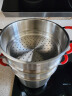 菲仕乐小红柄系列24厘米钢盖双柄汤锅(带屉)不锈钢双层蒸锅 实拍图