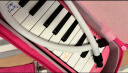 奇美QIMEI 37键教学推荐 帆布软包 口风琴安喆（粉色、配吹奏说明） 实拍图