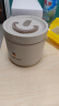 沃德百惠（WORTHBUY）304不锈钢保温饭盒可微波炉加热汤罐便携打包盒饭桶 米白800ML 实拍图