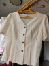 百图betu女装夏季新款衬衫法式V领显瘦肌理面料短袖衬衫女2303T50 杏色 M（杏色预售06/22发货） 晒单实拍图