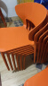 铜强餐椅椅子塑料家用网红餐厅加厚简约现代北欧书桌靠背椅化妆餐桌椅 橘色 整装发货加强加厚 晒单实拍图