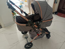 逗逗熊婴儿推车高景观减震手推车宝宝可坐可平躺婴儿双向折叠儿童手推车 奢华-浅灰【四轮橡胶买一送八】 实拍图