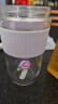 Vanow 英国玻璃水杯女新款夏季带盖带吸管便携咖啡杯泡茶杯大容量杯子 白紫色460ml【自带提环】 实拍图