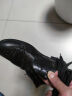 梵普森（FANPUSEN） 适配于蜘蛛·王花花·公子男女皮鞋鞋带圆形黑色休闲马丁靴细打蜡带子鞋绳 圆黑色 80cm 实拍图