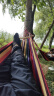 探险者（TAN XIAN ZHE）户外露营休闲加厚加宽帆布吊床 室内弯木防侧翻 单人红色月牙吊床 实拍图