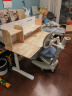 生活诚品 实木橡胶木儿童学习桌椅套装儿童写字桌书桌可升降多功能学生桌 ME7908（1.2米）+8507追背椅蓝 实拍图