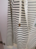 马克印象休闲夹克开衫女2025春秋新款通勤百搭简约条纹连帽外套女百搭上衣 QQJ600   米黑条纹 M （适合95-110斤） 实拍图