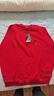 花花公子圆领卫衣男士装春秋冬季款加绒长袖t恤宽松休闲打底衫外套上衣服 红色 2XL 实拍图