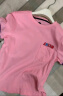 MQD童装男女童短袖T恤纯棉上衣夏装洋气儿童白色短袖T恤韩版 粉红 120cm 晒单实拍图