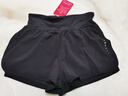 骆驼（CAMEL）防走光瑜伽短裤女高腰健身跑步三分裤 Y23BA4L0029D 幻影黑 L 实拍图