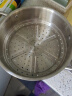 明爵316不锈钢汤锅家用加厚蒸煮奶锅蒸锅炖锅燃气灶电磁炉通用锅具 316不锈钢 双层蒸笼 24cm 实拍图