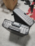 左汀行李箱铝框拉杆箱加厚结实抗压旅行箱登机箱大容量学生密码箱皮箱 铁灰色 26英寸，适合5-7天中长途旅行 实拍图