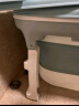 奔麦【送货上门】泡澡桶折叠浴桶洗澡桶成人浴盆婴儿童家用洗澡神器 【升级1.4米+保温盖+软靠垫】蓝 实拍图