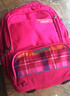 HAZZYS品牌哈吉斯童装男女童时尚格子双肩背包舒适反光学生书包 桃粉色 TU 实拍图