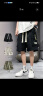 Foss Phil工装短裤男士夏季冰丝薄款宽松美式五分运动休闲裤衩子 HHR-718黑色 XL（建议135-150斤） 晒单实拍图
