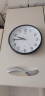 康巴丝（Compas）挂钟时尚卧室客厅办公时钟日历挂表简约创意石英钟表 3221黑白色 实拍图