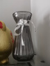 盛世泰堡 玻璃花瓶插花瓶干花满天星仿真花植物客厅装饰摆件 烟灰色 22cm 实拍图