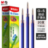 【毕业快乐】晨光(M&G)文具G-5蓝色0.5mm按动子弹头中性笔芯 签字笔替芯 水笔芯(K35/S01/1008适用) 20支/盒 实拍图