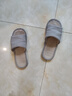 安尚芬 亚麻拖鞋男家居春秋情侣室内防滑地板四季居家软底一字拖女 咖啡 42-43 适合41-42（内长265mm） 实拍图