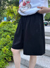 BJHG不计后果轻薄透气凉感短裤男款夏季潮牌薄裤子户外运动五分短裤女 炭黑色 S 实拍图