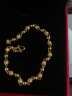 赛菲尔 黄金手链女足金一光一砂转运珠磨砂光面圆珠手链礼物 约6.20克 约16cm（工费170元） 实拍图