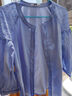熙世界白色天丝衬衫女2025秋季新款独特别致绣花七分袖衬衣女装上衣 蓝紫色 L 实拍图